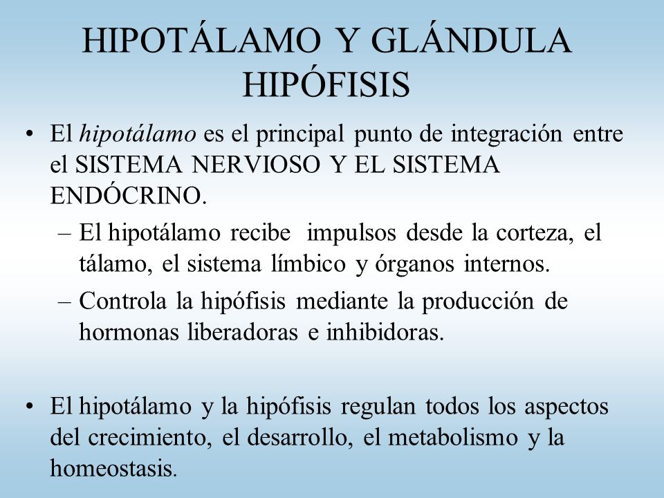 hormonas liberadoras e inhibidoras del hipotalamo